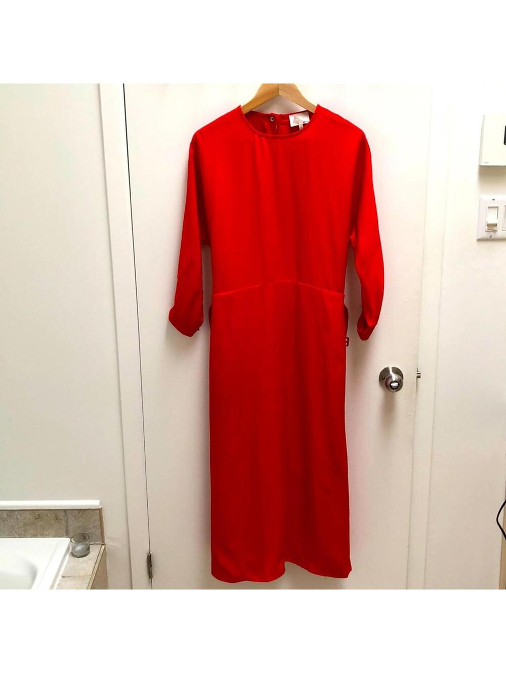Aritzia/Wilfred Viscose/linen dress - red - S